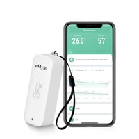 eMylo Zigbee Hőmérséklet és Páratartalom Érzékelő - Tuya Smart Kompatibilis Vezeték Nélküli Mérő Riasztással és Adattárolással - Alexa és Go 1