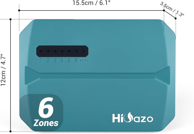 HiOazo WiFi-s öntözésvezérlő, 6 zónás, bel- és kültéri, applikációs felügyelettel