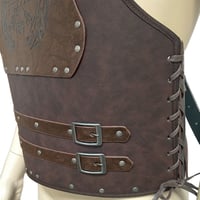 HiiFeuer Sárkányos Viking Harcos Bőr Mellvért - LARP és Cosplay Középkori Páncél 3