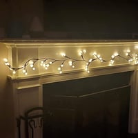 Meleg Fehér 72 LED-es Gömb Fényfüzér Kültéri-Beltéri Dekorációhoz 3