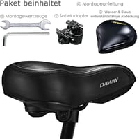 DAWAY C30i Extra Széles Kényelmes Kerékpárülés - Univerzális, Párnázott Nyereg Minden Biciklitípushoz 7