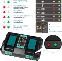 Makita 14,4V-18V akkumulátor gyorstöltő, dupla portos, EU csatlakozó 2