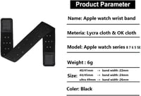 Apple Watch Szíj: Fekete Elasztikus Sport Óraszíj 2db Szett - Sorozat 8/7/6/SE 7