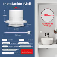 SLUELI 100 mm-es Fürdőszobai Ventilátor Kétirányú Légárammal, 6 Fokozatú Sebességgel, Távirányítóval - Energiatakarékos DC Motor Fürdőbe, Mo 5