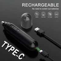 WENIVO Újratölthető Orr- és Fülszőrnyíró, IPX7 Vízálló Szemöldök és Arc Trimmelő, USB-C Töltés, 9000 RPM Motor, Férfiaknak és Nőknek 5