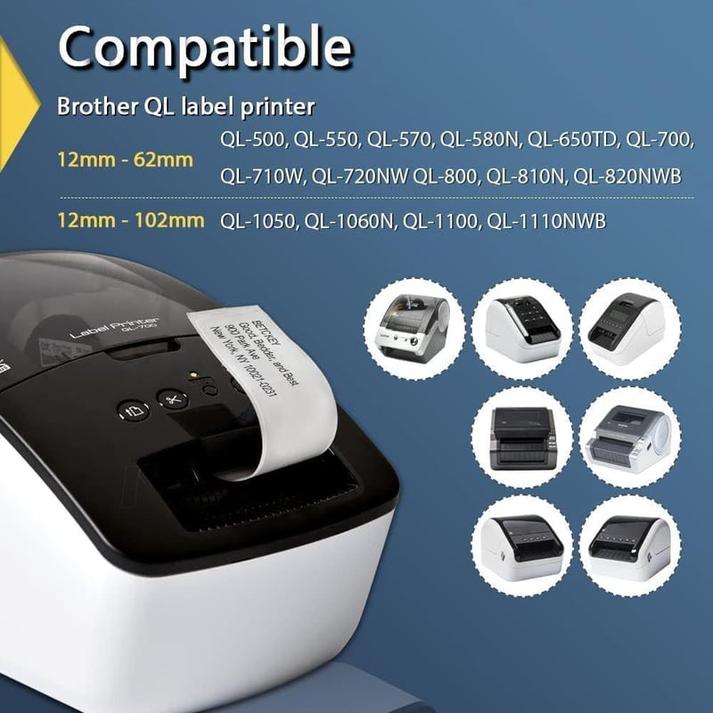 Brother QL címkenyomtatóhoz 20 tekercs DK-11202 fekete-fehér szállítási címke