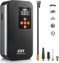 CXY 150 PSI Elektromos Kerékpárpumpa - 7500mAh Akkus Hordozható Kompresszor LED Lámpával 1