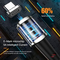 Mágneses USB-C kábel 100W - MacBook, iPad, Galaxy gyorstöltő és adatátviteli 7