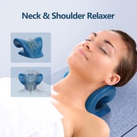 Cozyhealth Nyak és Váll Relaxáló Párna - Nyaki Fájdalomcsillapító Nyújtó Eszköz, Gerincmasszírozó Támasz Felnőtteknek, Sötétkék 3