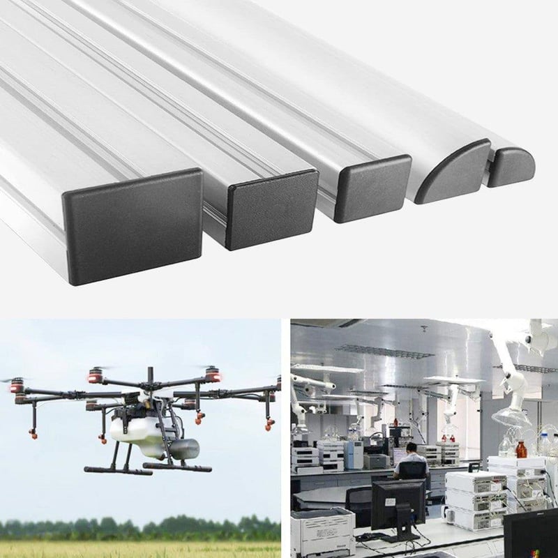 HJYZY 30x60mm-es ABS Műanyag Végzáró Sapka Alumínium Profilhoz, 35 db-os Csomag