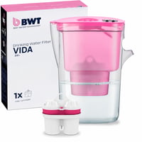 BWT Vida vízszűrő kancsó 2,6 l rózsaszín 1 db magnéziumos — hibás, részben működik: letört kancsófogó (állapot: lásd a 2. képet) 1