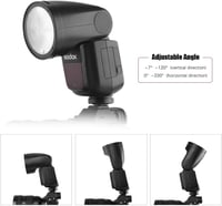Godox V1S Professzionális Vaku Kerek Fejjel - 2.4G Vezeték Nélküli Fresnel Zoom - Sony Fényképezőgépekkel Kompatibilis Vakupapucs Rendszer 3