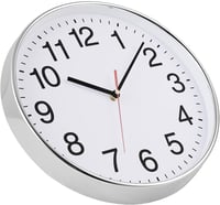 Plumeet 25cm Hangtalan Króm Falióra - Dekoratív Kvarcóra Otthonra, Irodába 3