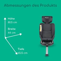 Bebeconfort EvolveFix Plus i-Size 360° Forgatható Autósülés, 0-12 Év, 40-150 cm, ISOFIX, 10 Fejtámla Pozíció, Oldalvédelem, Fekete 8