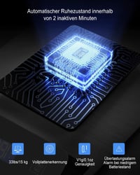 Drcowu Digitális Konyhai Mérleg 15kg - Vízálló LCD Kijelzős Ételmérleg 1g Pontossággal, Rozsdamentes Acél, Érintőgombos Tára Funkcióval 8