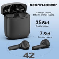 Bluetooth 5.3 Fülhallgató: HiFi Hangzás, 42 Órás Üzemidő, IPX8 Vízálló, iOS/Android 3