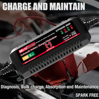 MOTOPOWER MP00207A 12V 2A Akkumulátor Töltő SAE Gyorscsatlakozóval - Autó, Motor Akkutöltő Krokodilcsipesszel és Gyűrűs Csatlakozóval 2
