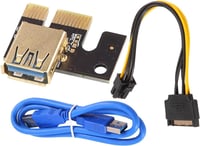RETTI USB 3.0 PCI-E Riser kártya bányászathoz - 6 db-os csomag, újracsomagolt 5