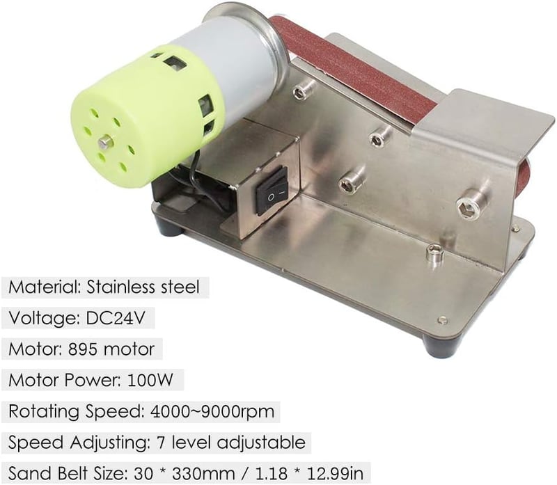 Vislone 15 fokos élező és polírozó gép - 7 fokozatú, 100W, 10 csiszolószalaggal