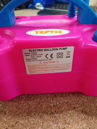 Elektrická pumpa na balóny YEPVIE 600 W, 14-dielna súprava, dvojitá tryska, 2 režimy nafukovania, ružovo-červená — používaná (stav: pozri 2. obrázok) 3
