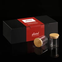 Glastal 15 részes fűszertartó szett bambusz tetővel, 180ml-es üvegekkel és címkékkel 8