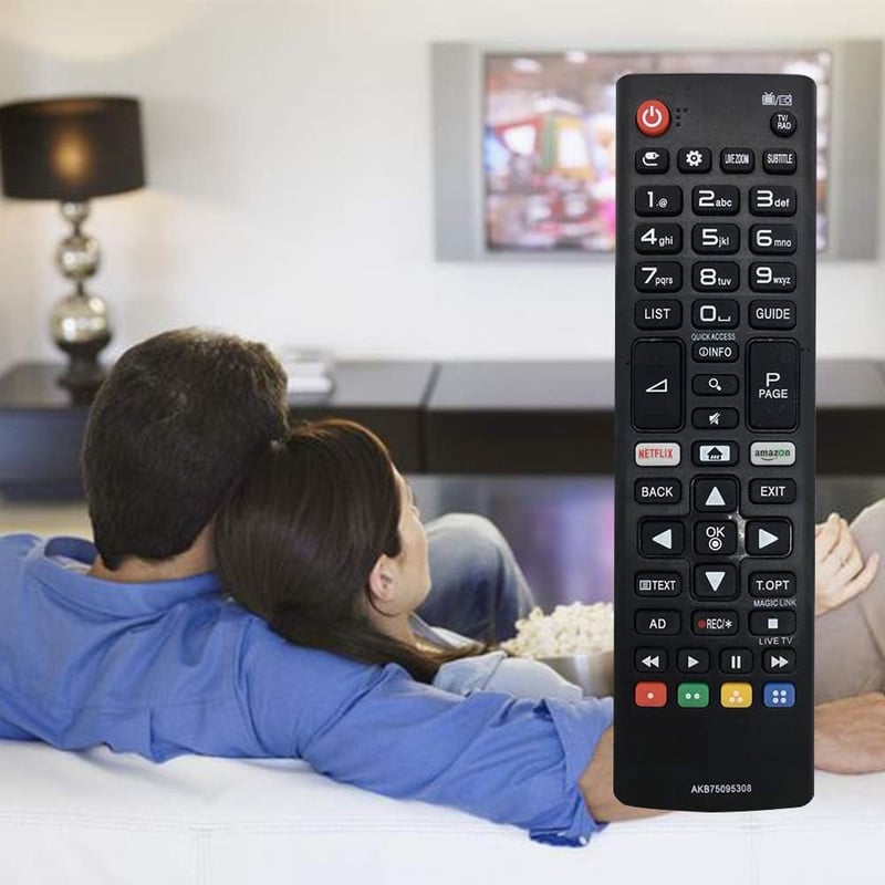 FOXRMT AKB75095308 Univerzális Távirányító LG Smart TV-hez - Beállítás Nélküli Használat, 10m Hatótáv, Kompatibilis 60UJ6309 65UJ6309 43LJ61