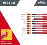 Wiha 2872T13-S Nyomatékcsavarozó Készlet 13 Részes - 0,8-5,0 Nm Precíziós Csavarhúzó Szett Rozsdamentes Acélból Mély Csavarokhoz 5