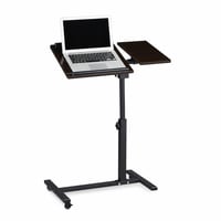 Relaxdays Podesivi stol za laptop s kotačićima, 95x60x40 cm, s policom za miš, lijevi i desni — nedostaje jedan kotačić (stanje: vidi 2. sliku) 1