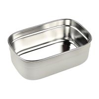 BÉABA Rozsdamentes Acél Gyermek Uzsonnás Doboz 760ml - Szivárgásmentes Bento Box Szilikon Borítással, BPA-mentes, Óvodába és Iskolába, Szürk 2