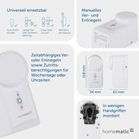 Homematic IP eQ-3 AG Okos Ajtózár Mechanizmus - Vezeték Nélküli Smart Home Rendszer Fém Burkolattal, Betörésvédelemmel 9