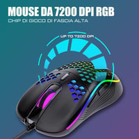 RedThunder K62 Mechanikus Gamer Billentyűzet és Egér Szett, 60% Kompakt RGB Háttérvilágítás, 7200 DPI Precíziós Egér, 62 Anti-Ghosting Gomb, 4