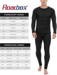 Roadbox 3XL-es férfi téli thermo aláöltözet szett, fekete 6
