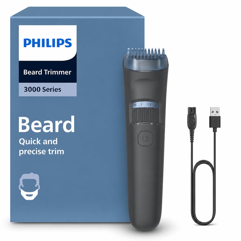Philips BT3619/15 Szakállvágó 3000 Series - Önélező Pengék, 20 Hosszbeállítás, Lift & Trim Fésű — Táska nélkül (állapot: lásd a 2. képet)