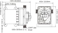 LightEU 12V Nyomáspumpa -11.3l/3,8bar Vízszivattyú Hajókhoz, Lakókocsikhoz, Kempingezéshez - Automatikus Indítás/Leállítás, Túlmelegedés  5