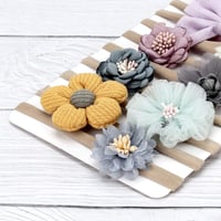 DRESHOW 10 db Baba Hajpánt Szett - Puha Nylon Fejpántok Újszülötteknek és Kisgyermekeknek - Virágmintás Hajdíszek Kislányoknak 8