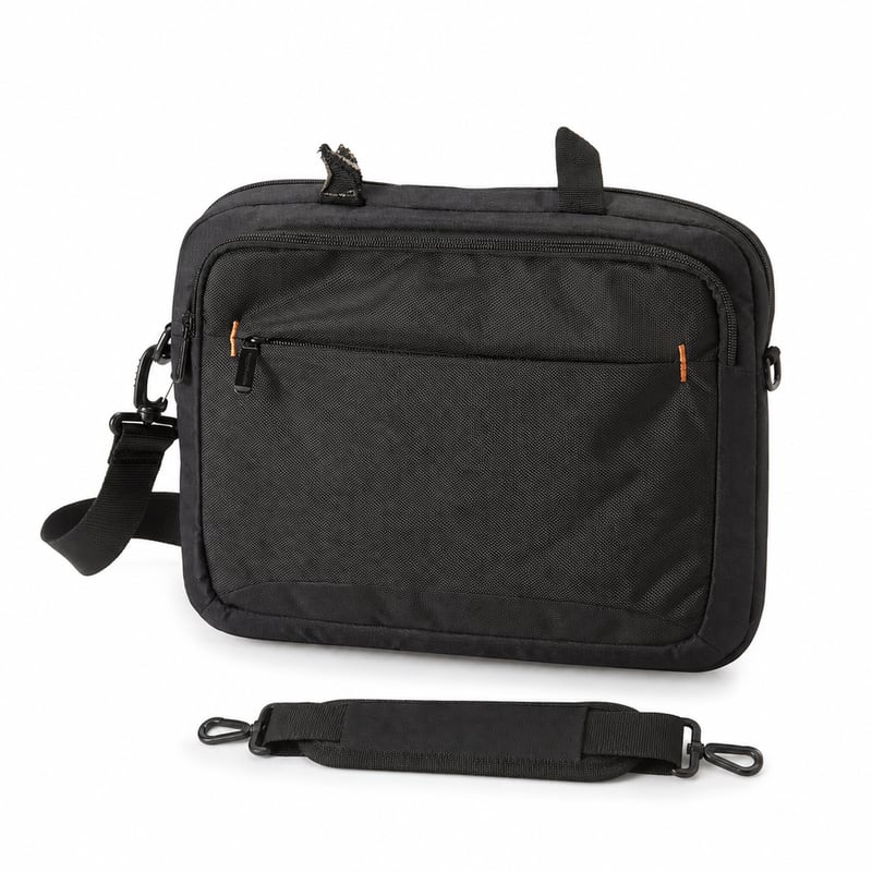 Amazon Basics Laptop Táska 14 colos (35,6 cm) laptophoz, fekete — hibás, részben működik: leszakadt fül (állapot: lásd a 2. képet)