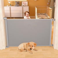 Momcozy Kihúzható Biztonsági Babaajtó 140cm - Lépcsőhöz, Ajtóhoz, Kül- és Beltérre 1