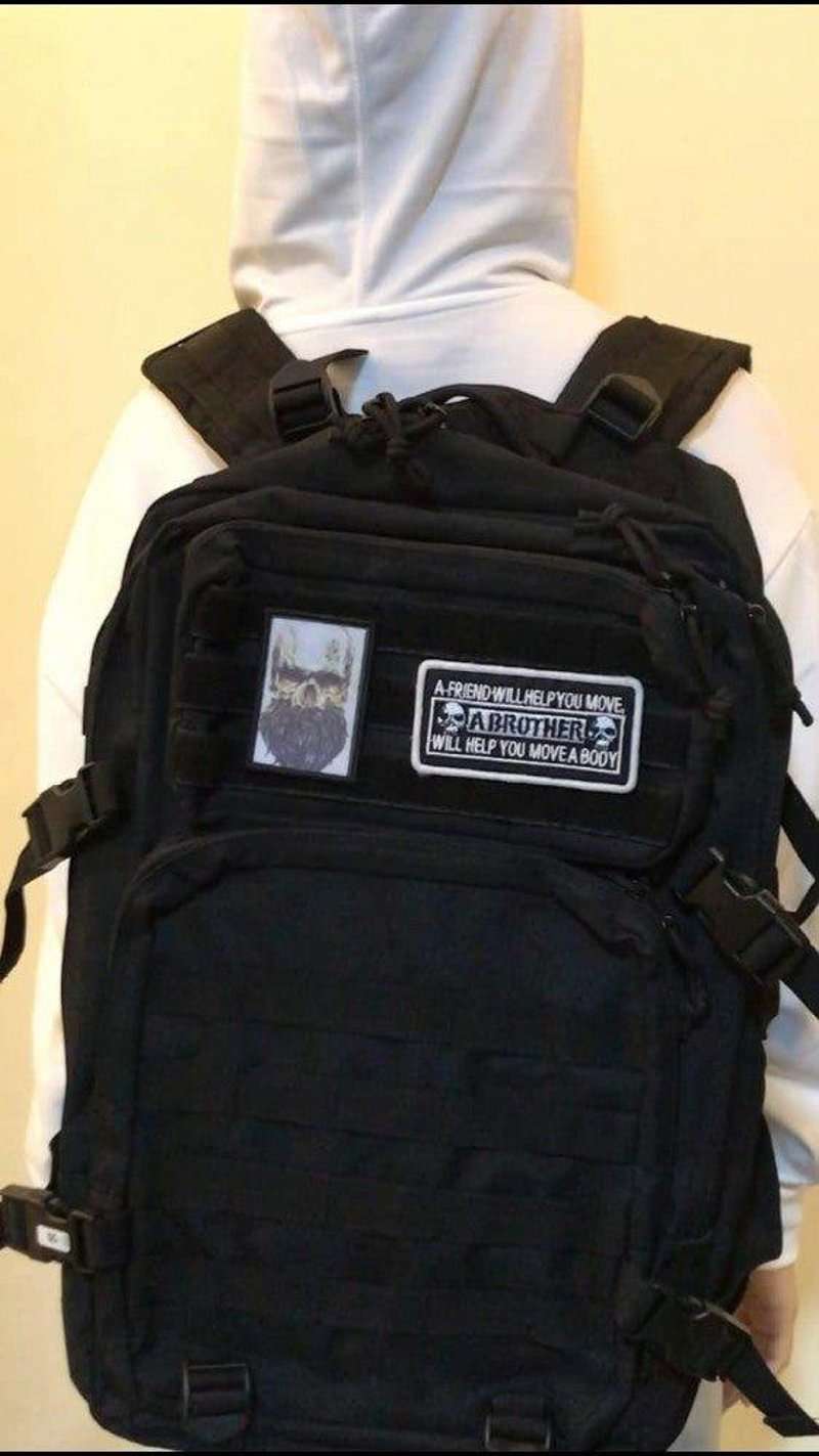 Koponya Szakáll Taktikai Jelvény - Bőr, Könnyen Rögzíthető Cute-Patch