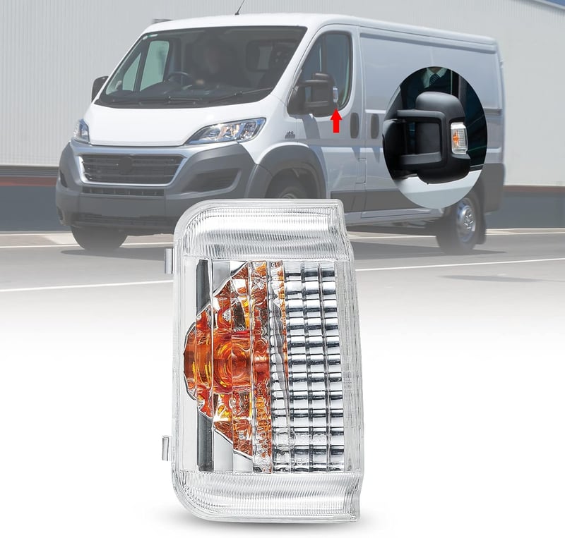Citroen Jumper, Fiat Ducato, Peugeot Boxer bal oldali tükör irányjelző, átlátszó lencsével (2006+)