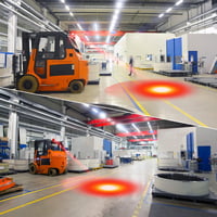 Dinfu 10W LED Piros Targonca Figyelmeztető Fény 12-100V - Raktári Biztonsági Lámpa Gyalogos Zónákhoz, CREE Chippel, Egyszerű Szereléssel 7