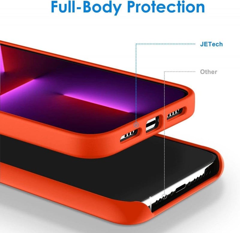 iPhone 13 Pro Max Ütésálló Szilikon Tok - Téglavörös, Vezeték Nélküli Töltés