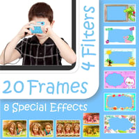 Gyerek digitális fényképezőgép 1080P, 32GB kártyával, nyomtatóval, 3-12 éveseknek - KinderKamera 5