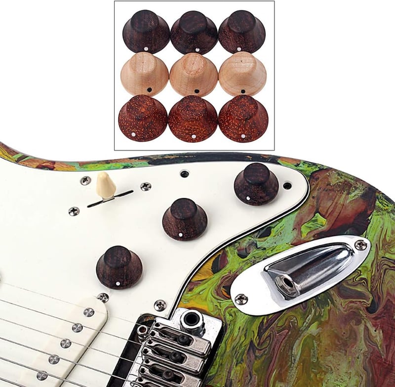 Gibson LP stílusú rózsafa gitárgombok indikátorral, 3 db-os szett