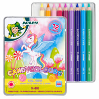 JOLLY X-BIG Candy Colours debele bojice otporne na lomljenje – 11 od 12 boja, 6,4 — nedostaje 1 olovka (stanje: vidi 2. sliku) 1