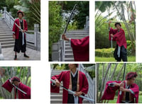 57 SPECIAL REPLICAS Roronoa Zoro Anime Katana Szett - One Piece Cosplay Bambusz Kard 105 cm, 3 db Katana Állvánnyal, Biztonságos Dekoráció 7