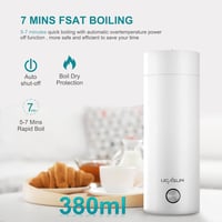 ZONJIE Hordozható Mini Utazó Vízforraló 400ml - Rozsdamentes Acél, 3 az 1-ben Automata Kikapcsolással - Tea, Kávé, Tej Melegítésére 9