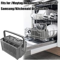 Bosch, Maytag, Kenmore és Whirlpool mosogatógépekhez való univerzális evőeszköztartó kosár 6