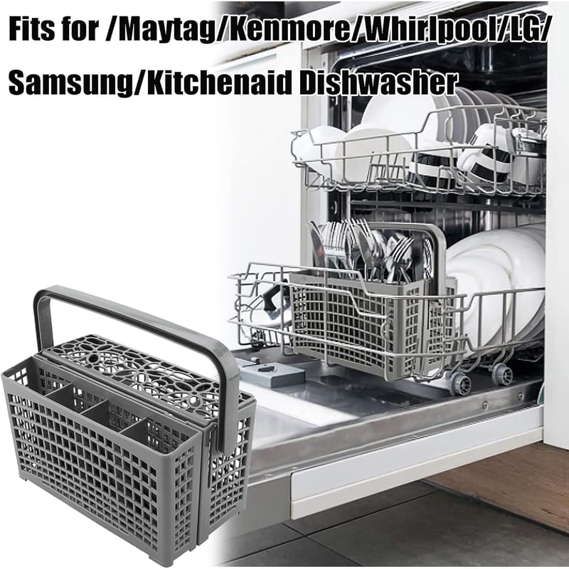 Bosch, Maytag, Kenmore és Whirlpool mosogatógépekhez való univerzális evőeszköztartó kosár
