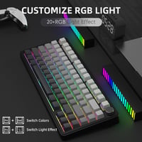 AJAZZ x Attack Shark X85 Mechanikus Gamer Billentyűzet, 75% Vezeték Nélküli, 5 Rétegű Hangtompítás, PBT Billentyűk, RGB, Hot-Swap, PC/Mac 6