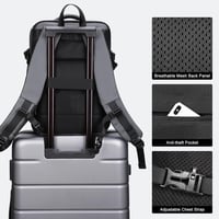 HOMIEE 40L Lopásbiztos Vízálló Üzleti Laptop Hátizsák, Bővíthető Kézipoggyász 7